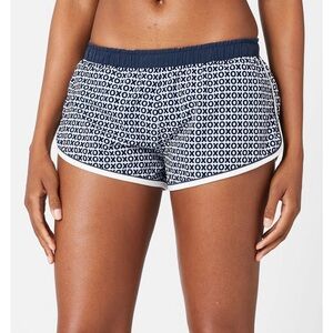 Rabbit  XO Pattern Shorts with Rainbow Waistband